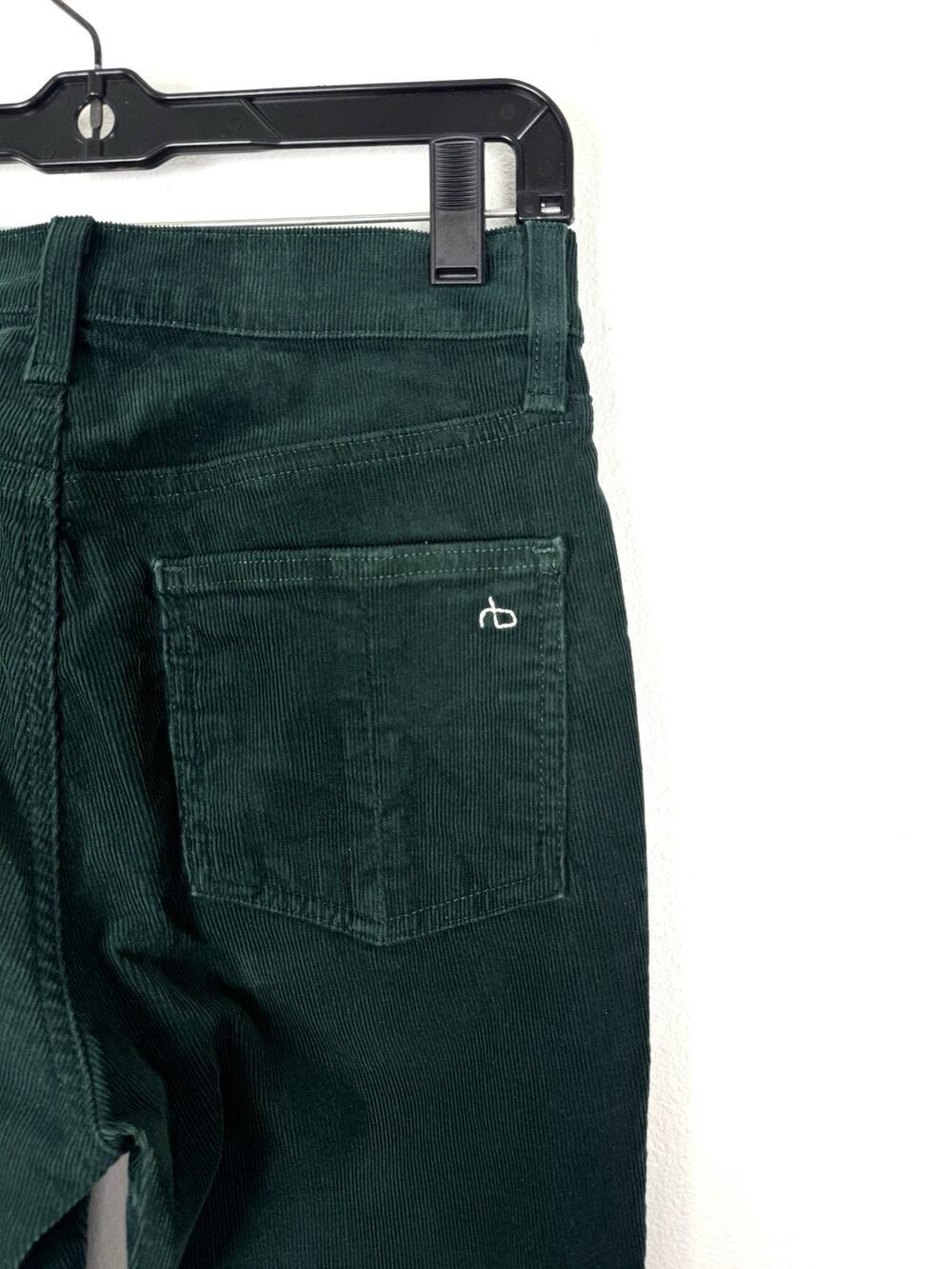 Rag & Bone Corduroy Jeans Pants Green High Rise Skinny USA Made